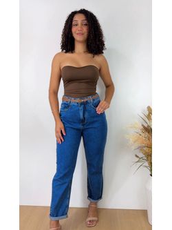 Calça mom jeans com Cinto