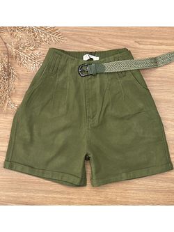 Short Sarja Cenoura Verde Militar