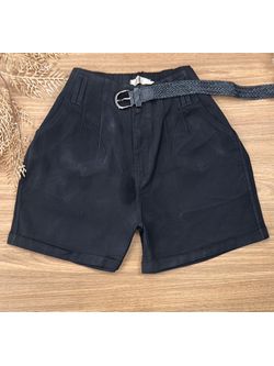 Short Sarja Cenoura Preto