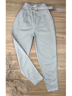 Calça Cenoura Bege com Cinto