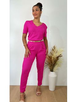 Conjunto Viscolinho com Elastano Pink - LOJA ANDRESSA FREITAS