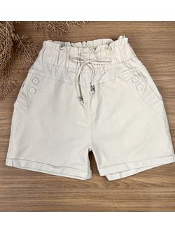 Short Sarja Cenoura Sininho Bege