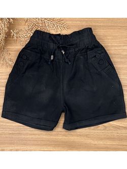 Short Sarja Cenoura Sininho Preto