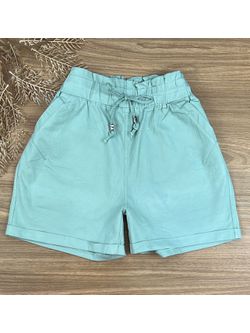 Short Sarja Cenoura Sininho Verde Menta