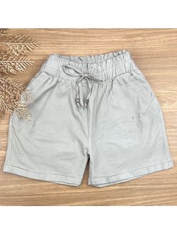 Short Sarja Cenoura Sininho Cinza