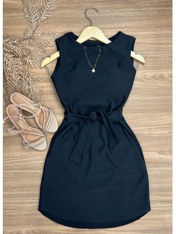 Vestido Curto Neoprene Preto