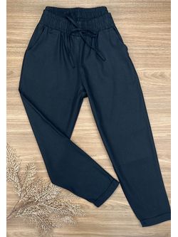 Calça Jogger Linho Preta - LOJA ANDRESSA FREITAS