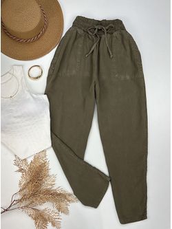 Calça Jogger Tencel Verde Militar