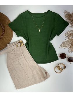 Blusa Canelada Verde