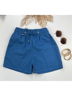 Short Boxer Linho Azul