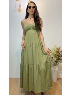 Vestido Midi Sarjado Verde Menta - LOJA ANDRESSA FREITAS