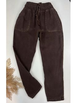 Calça Jogger Tencel Marrom - LOJA ANDRESSA FREITAS