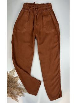 Calça Jogger Jeans Tencel Terra Cota 