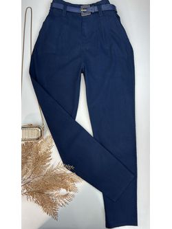 Calça Cenoura Com Cinto Encapado Terra Cota