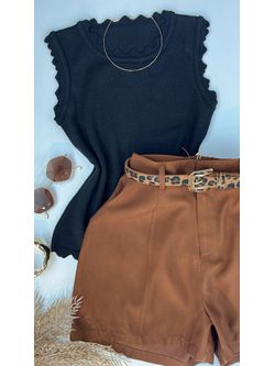 Blusa Modal Nuvem Regata Preta - LOJA ANDRESSA FREITAS
