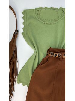 Blusa Modal Nuvem Regata Verde - LOJA ANDRESSA FREITAS