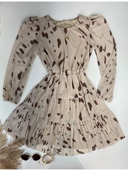 Vestido Tule Cow Print