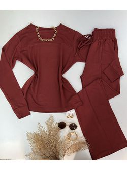 Conjunto Moletinho Terra Cota - LOJA ANDRESSA FREITAS