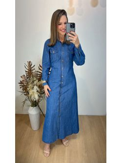 Chamise jeans Longo - LOJA ANDRESSA FREITAS