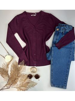 Cardigan Tricot Uva - LOJA ANDRESSA FREITAS