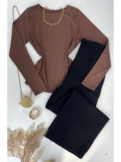 Calça Wide Leg Alfaiataria Preta