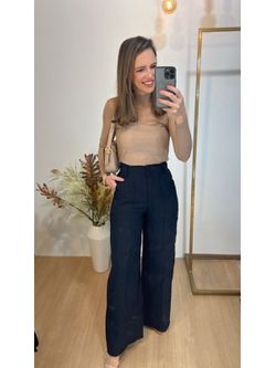 Calça Wide Leg Marrante Preta - LOJA ANDRESSA FREITAS