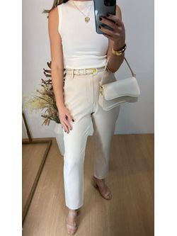 Calça Alfaiataria Premium Bege - LOJA ANDRESSA FREITAS