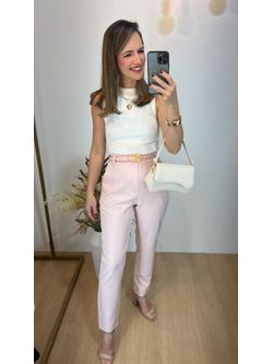 Calça Alfaiataria Premium Rosa - LOJA ANDRESSA FREITAS