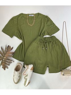 Conjunto Princess Verde Oliva - LOJA ANDRESSA FREITAS