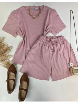 Conjunto Princess Rosa - LOJA ANDRESSA FREITAS