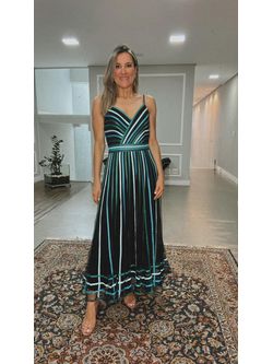 Vestido Midi Fitas Collors - Patricia Rios