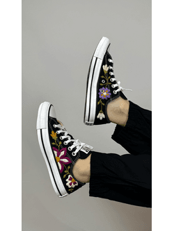 ALL STAR PRETO CANO BAIXO FLORES LISBOA - BIAAGUILA