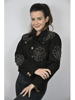 Jaqueta Jeans Preta Modelo Moscow - BIAAGUILA