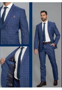 TERNO XADREZ AZUL - Vintage Style