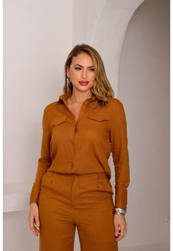 CONJUNTO CAMISA E CALÇA DE LINHO PANTALONA - Vintage Style