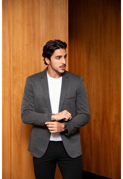 Blazer Chumbo/ Mescla - Vintage Style