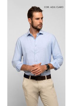Camisa oxiforfine azul clalro - Vintage Style