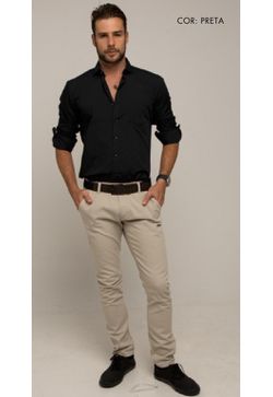 Camisa oxiforfine PRETA - Vintage Style
