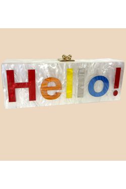 BOLSA ACRÍLICO OFF WHITE HELLO - LATELIE 