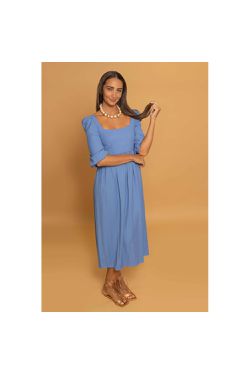 VESTIDO LUA AZUL JEANS - LATELIE 