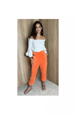 CALÇA PLUSH RECORTE LAZY LARANJA - LATELIE 