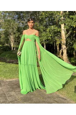 VESTIDO ELIZA VERDE NEON - LATELIE 