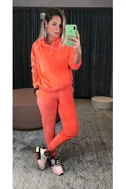 CALÇA PLUSH DE PUNHO LARANJA - LATELIE 