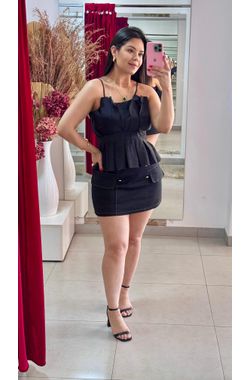  Saia Sarja - PRETA - 71338 - Madame Chérie