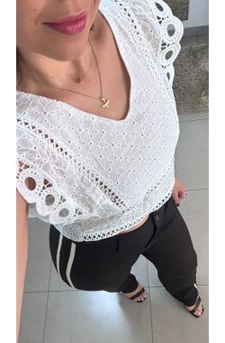 Cropped Lesie - BRANCO - 69557 - Madame Chérie