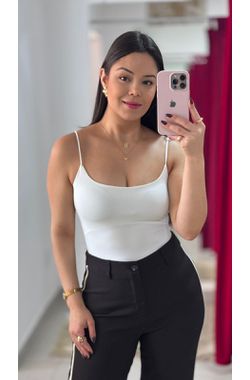 Body Poliamida Alcinha- BRANCO - 70843 - Madame Chérie