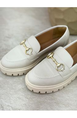 Mocassim Alícia - OFF WHITE - 64538 - Madame Chérie