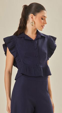 Camisa Com Bordado Giovana - LENITA