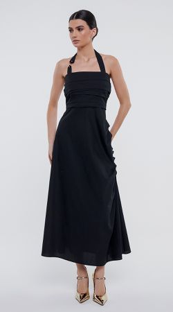 Vestido Midi C/ Drapiado - LENITA