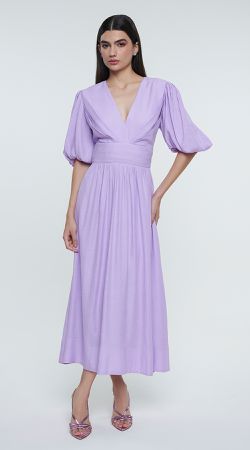 Vestido Midi Decote V - LENITA